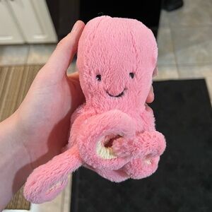 Small pink Candie jellycat octopus, retired + hard to find